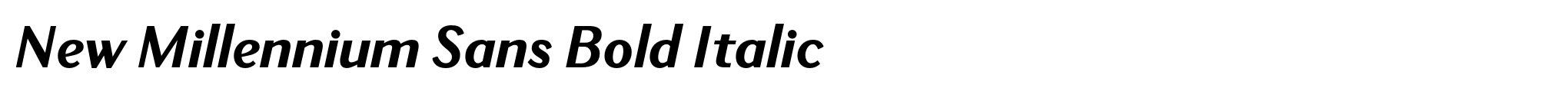 New Millennium Sans Bold Italic image